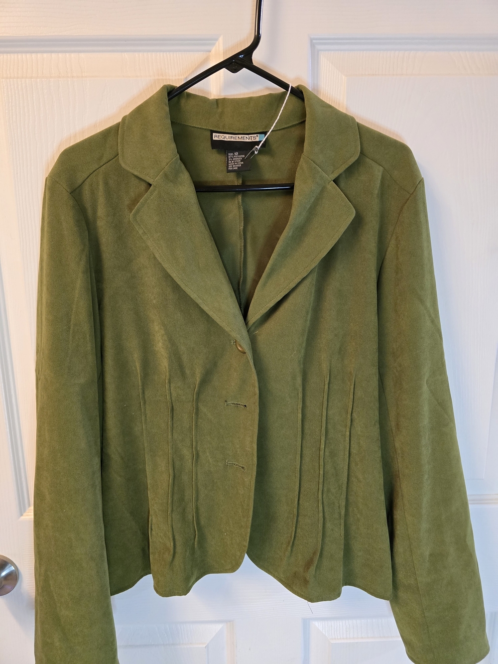 Requirements Olive Green Suede Vintage Blazer